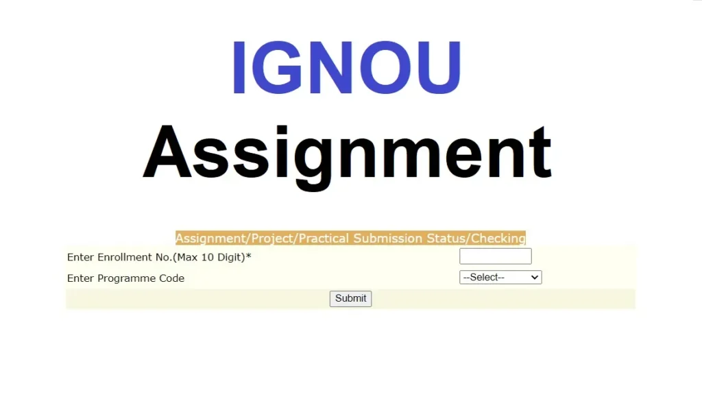 IGNOU Assignment Status