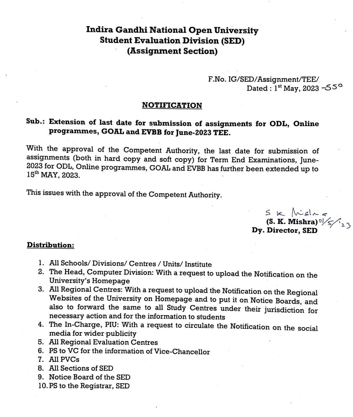 last date of assignment submission ignou jan 2023